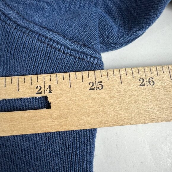 VTG 90s Notre Dame Fightin Irish Sweatshirt Extra Large Blue Thrashed Crewneck - Picture 15 of 16